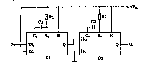 Using Monostable Trigger to Construct Pulse Delay Circuit