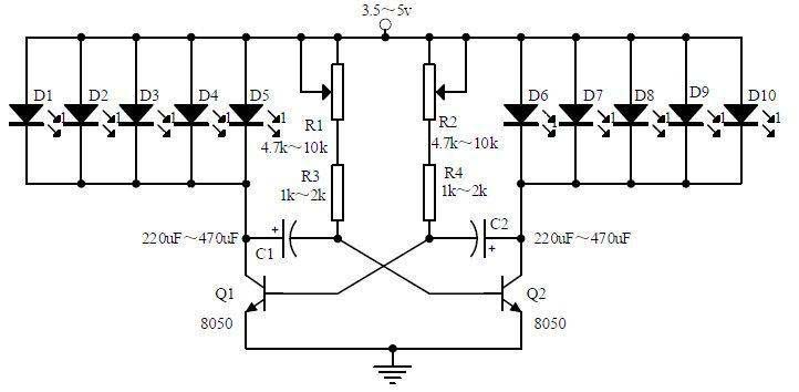 Advertising color light circuit production