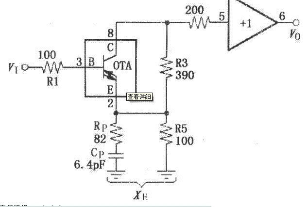 Wideband transconductance operational amplifier and buffer circuit composed of OPA660