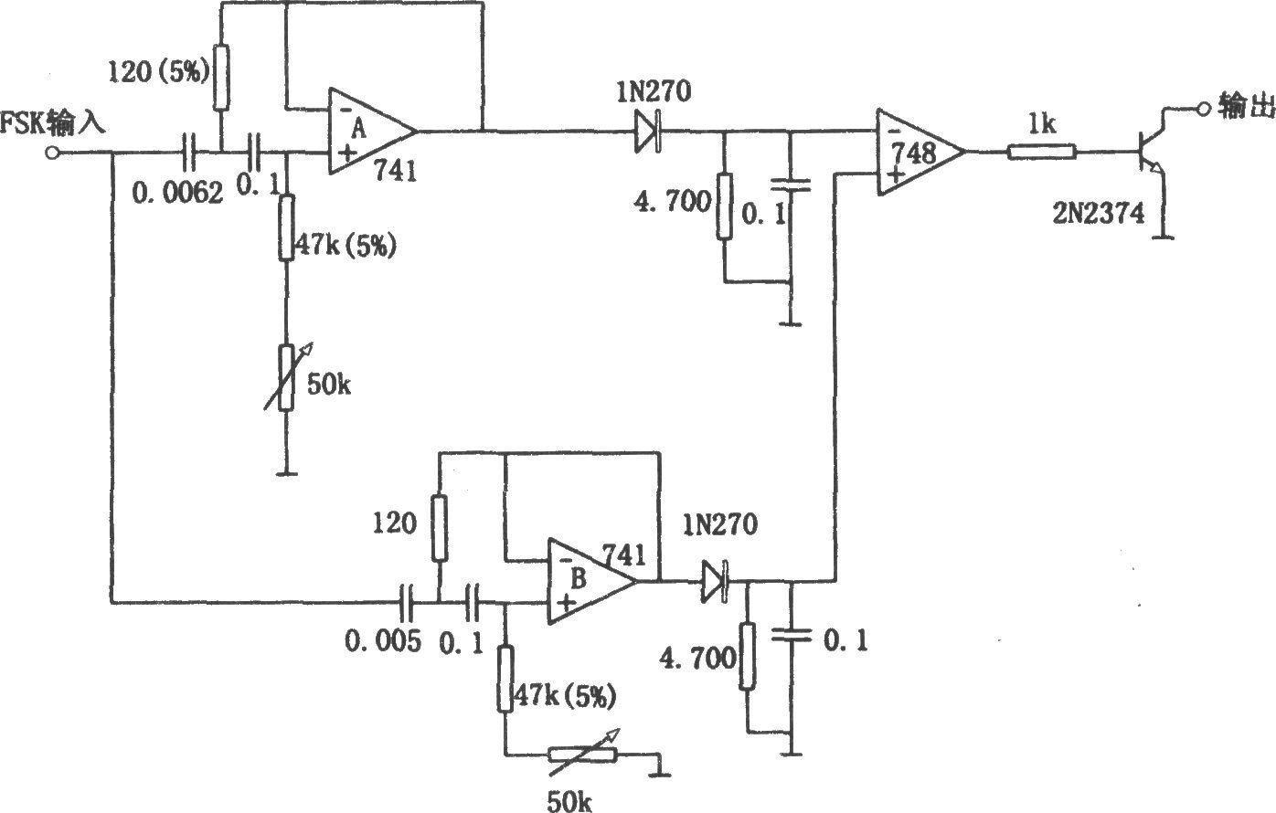 Frequency Shift Demodulator Using Active Filter