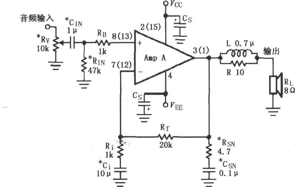 LMl876 is used to assist the audio power amplifier circuit