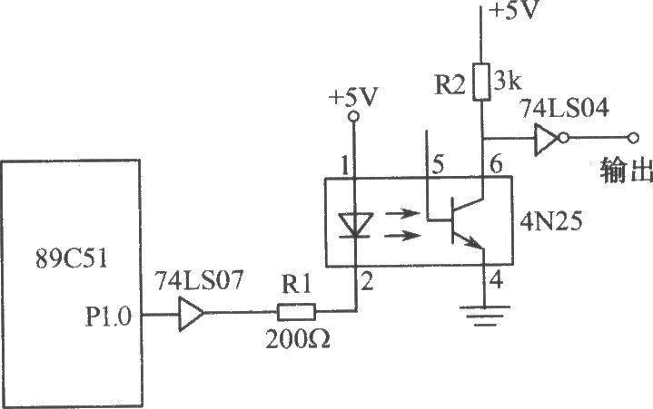 Interface circuit composed of photocoupler