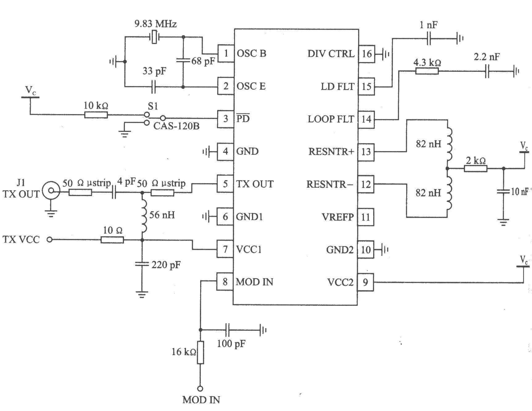 RF2516 AM/ASK/OOK 433/315 MHz Transmitter