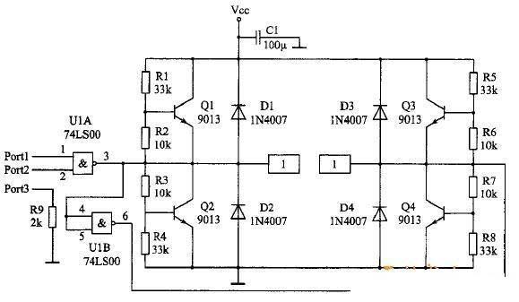 DC motor bidirectional speed regulation drive circuit