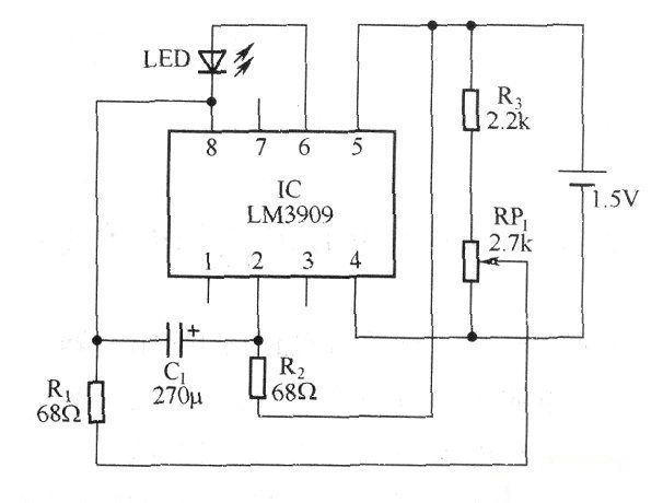 Variable Rate LED Blinker Circuit