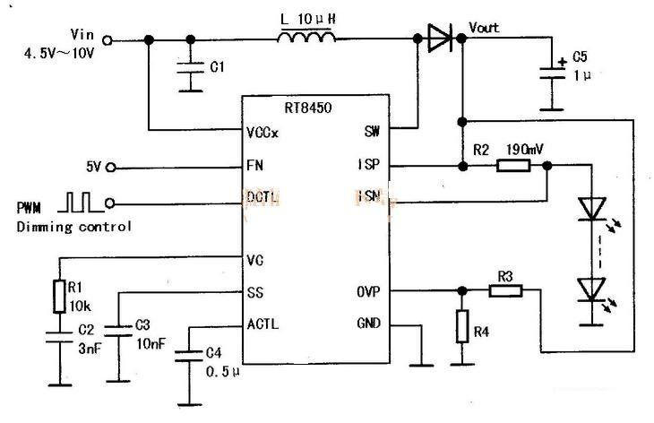 Boost drive circuit composed of RT8450