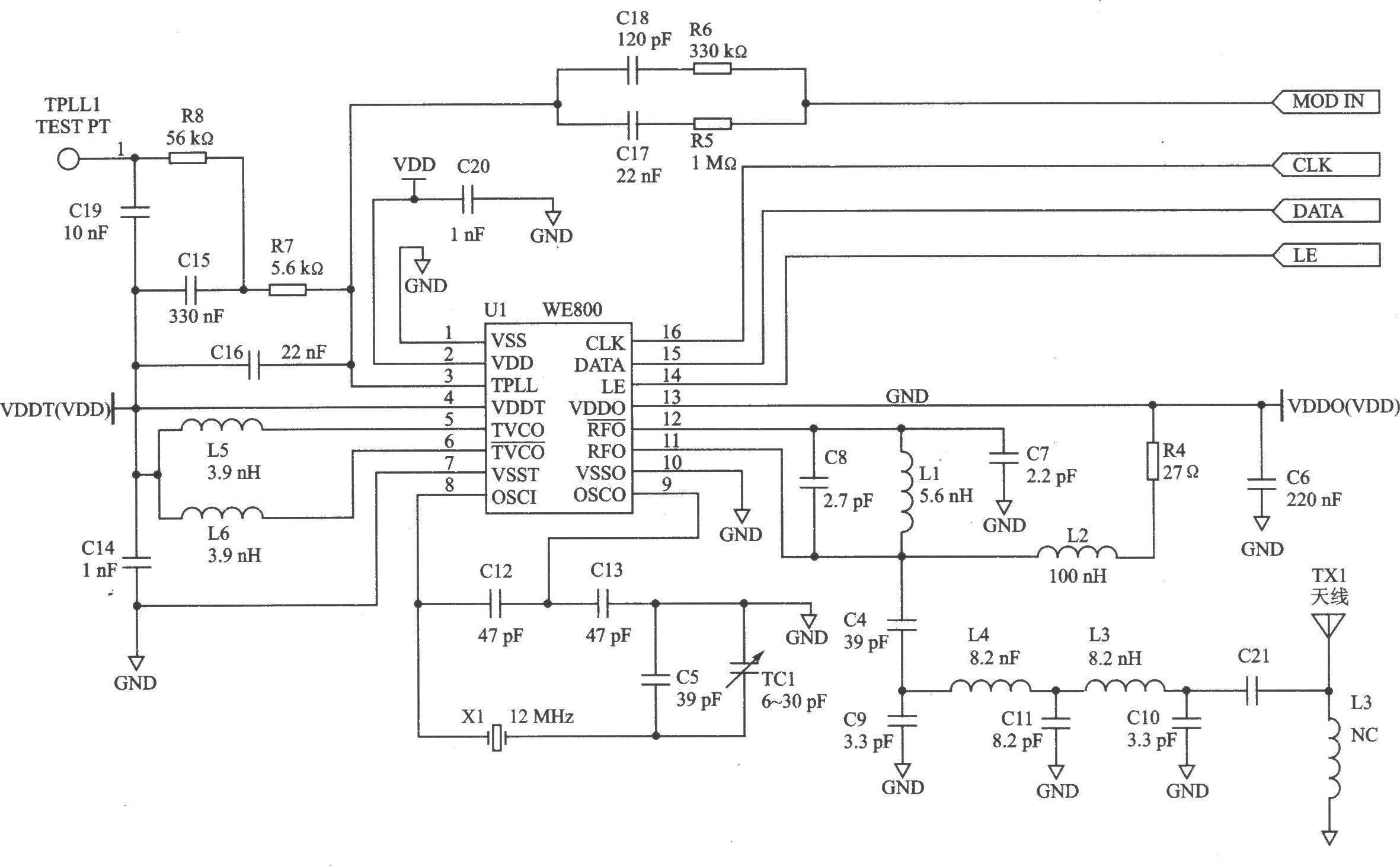 WE800 FM/FSK 1～0.1 GHz Transmitter