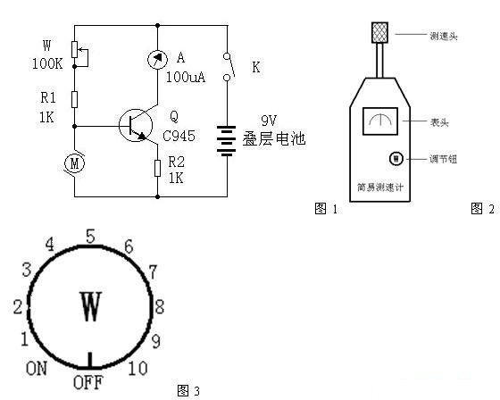 Simple electric tachometer