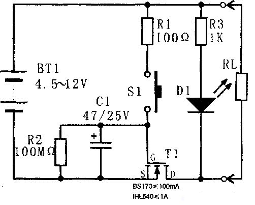 A point-type switch with automatic power-off function