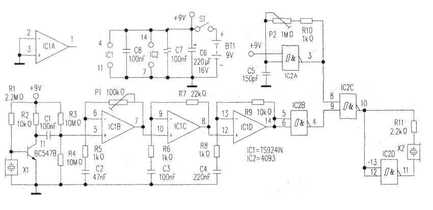 Bat sound detection circuit