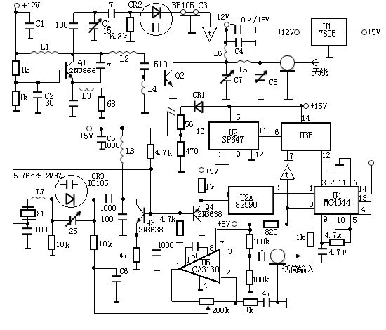 Two-meter, two-watt FM phase-locked transmitter