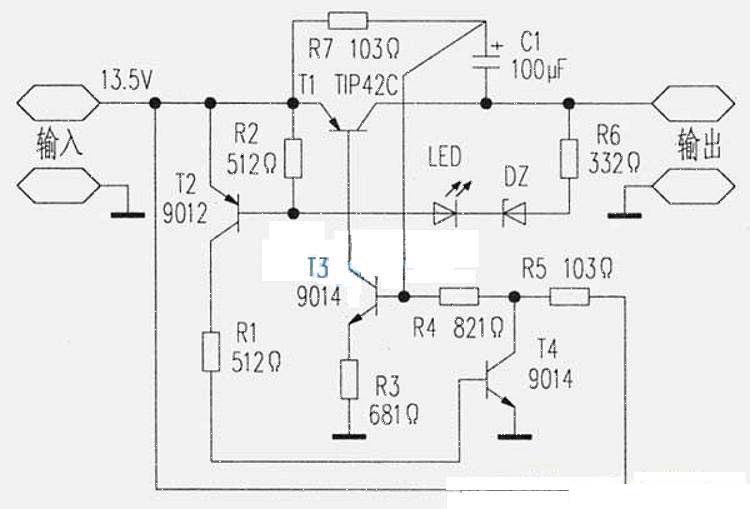 Overcurrent protection circuit without current sampling