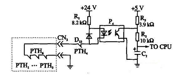 Inverter overheat detection and protection circuit