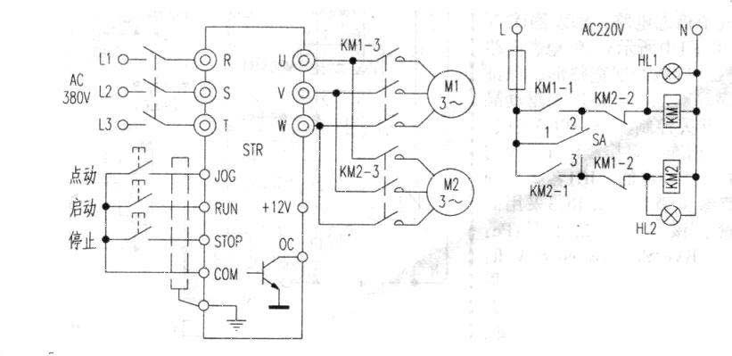 Working principle of one Xipu STR soft starter controlling two motors