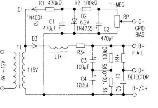 A simple positive and negative power supply circuit