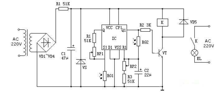 Street light controller using dual D flip-flop CD4013