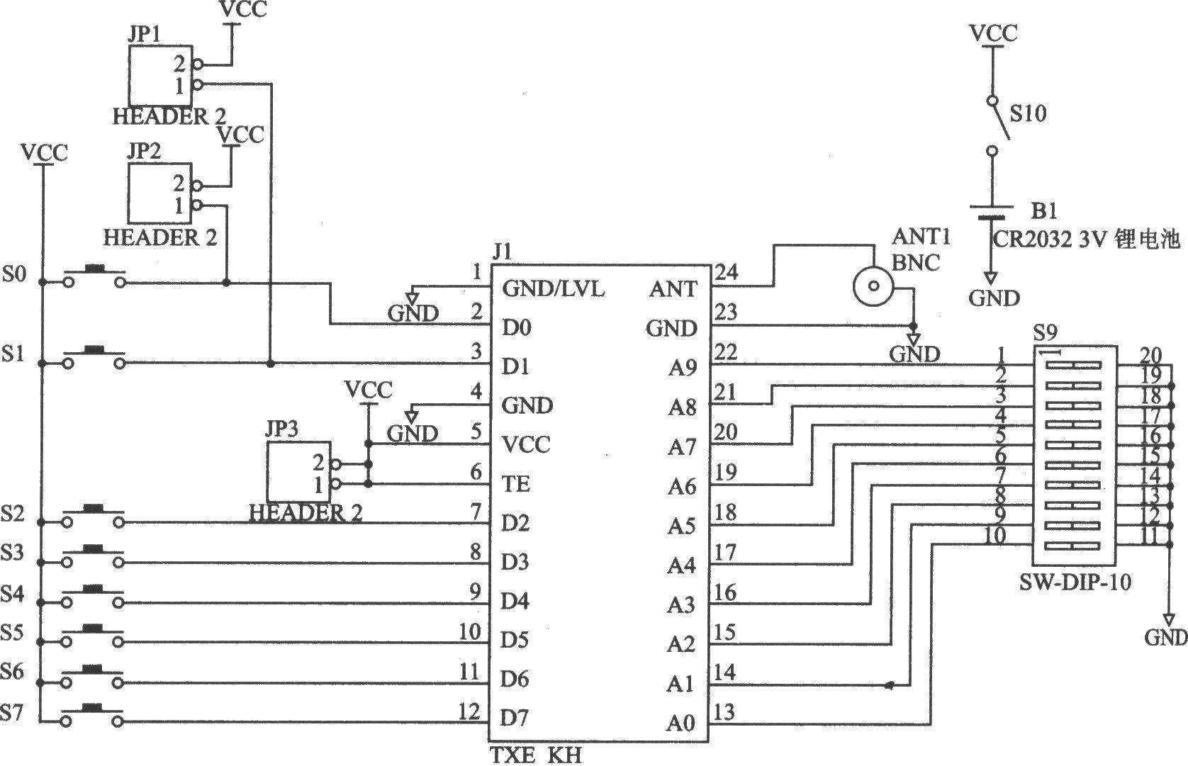 TXE-433/418/315 MHz - KH Series Transmitter Module with Encoder