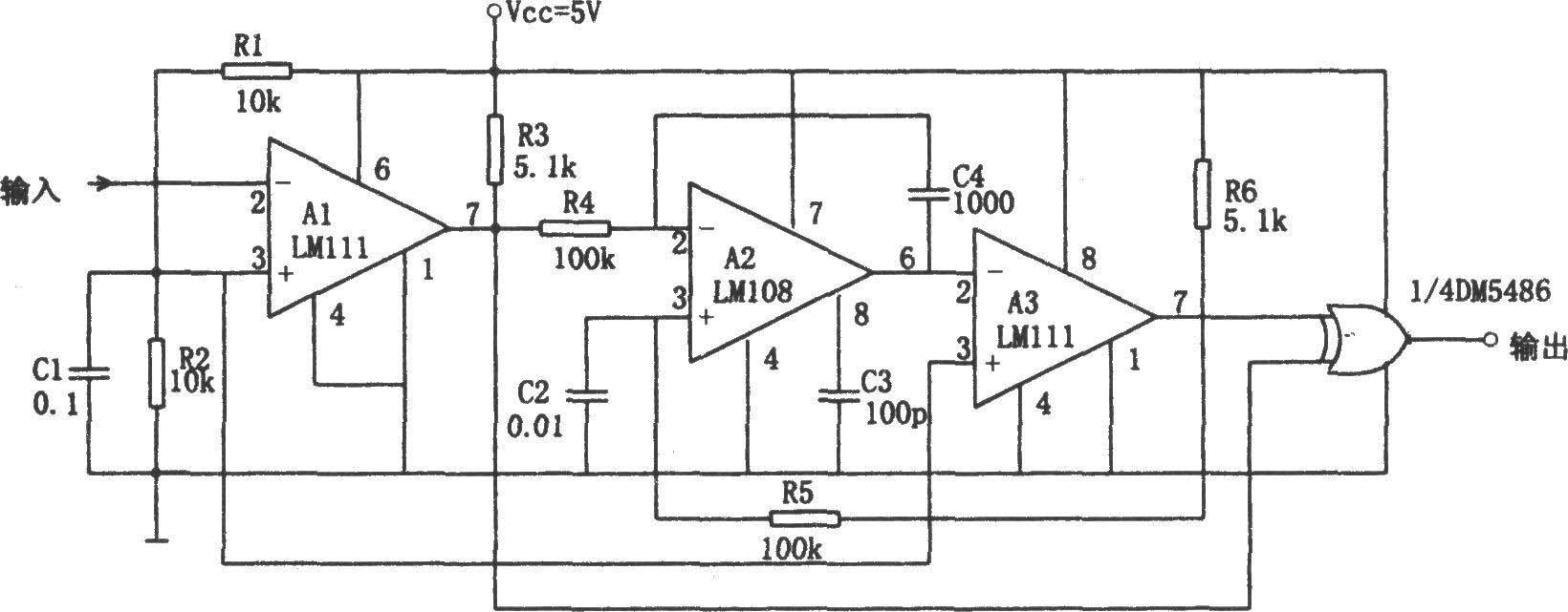 Digital frequency multiplier (LM108, LM111)