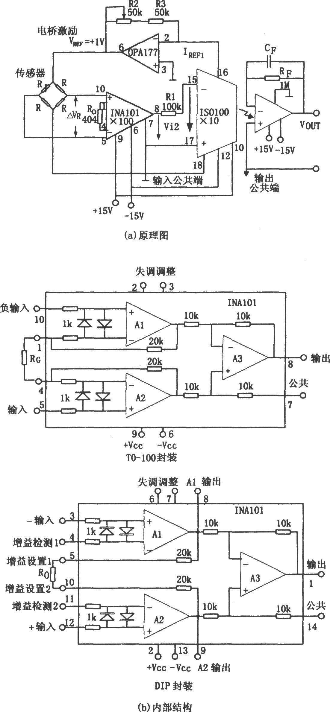 Precision bridge isolation amplifier composed of ISO101