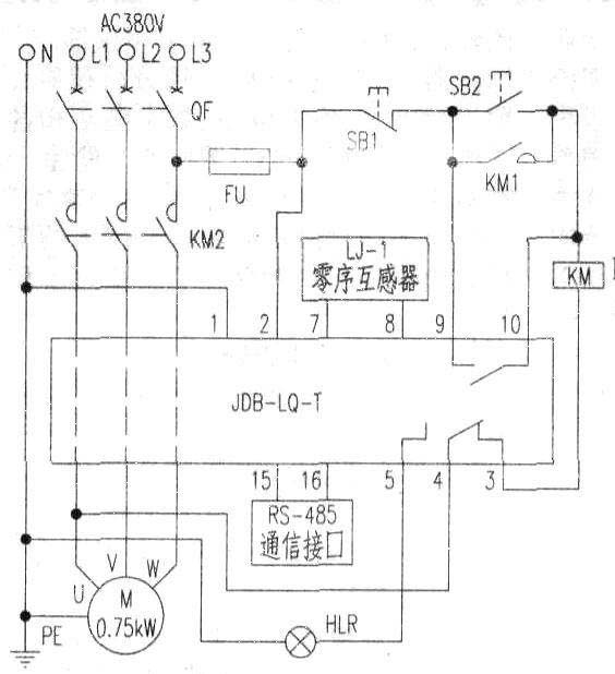 JDB-LQ-TQ/2 motor full voltage starting circuit