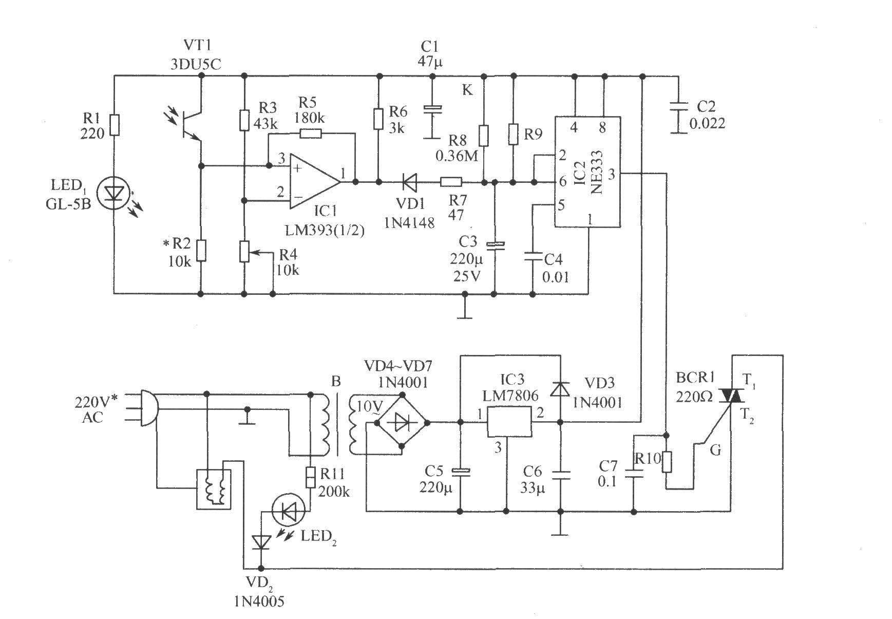 Electric iron control circuit