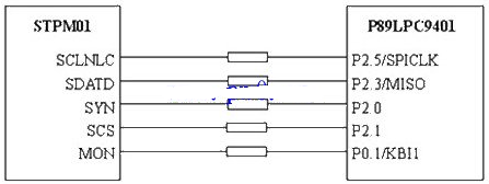 Schematic diagram of MCU SPI interface circuit