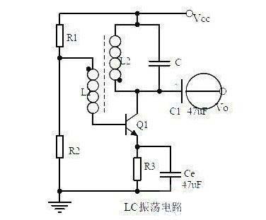 An example of LC oscillation circuit