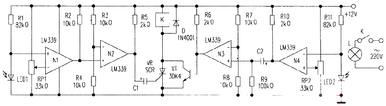 Reliable light control lamp