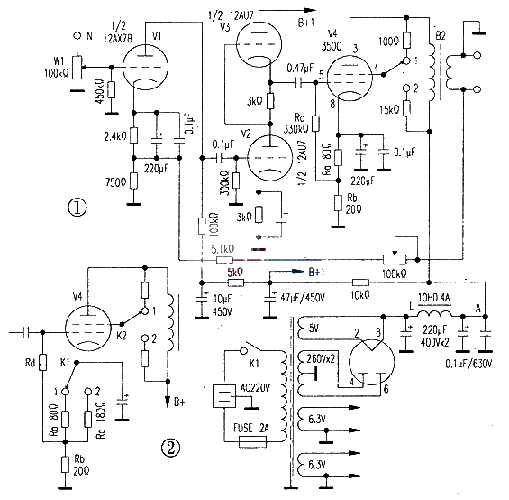 Using Shuguang 350C tube to make tube amplifier