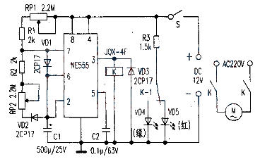 Homemade intermittent operation control device for electric agitator