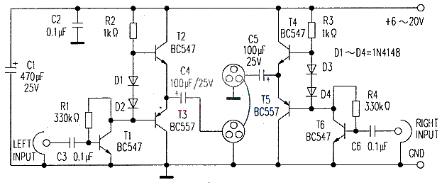 Transistor Headphone Amplifier