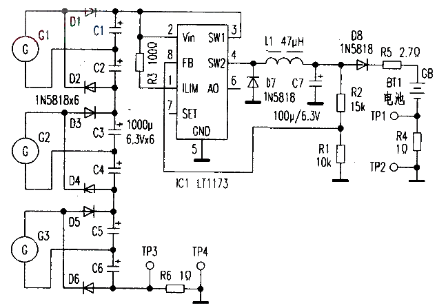 LT1173 Wind Turbine Generator Charge Controller