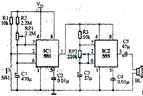 Using 555 to make an electronic timer hypnotist