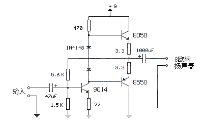 用8550和8050制作一个袖珍功放