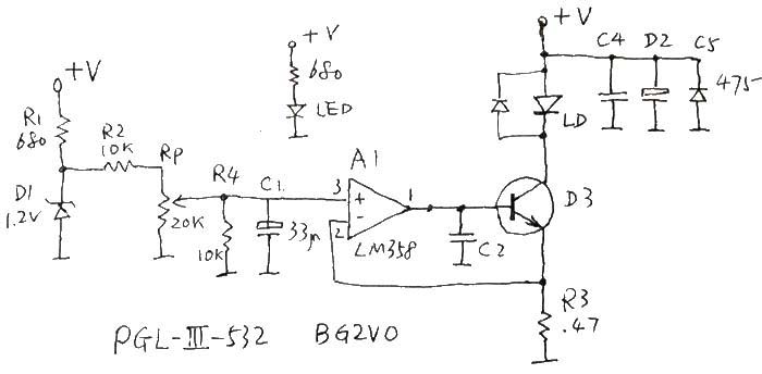 Laser adjustable constant current drive circuit