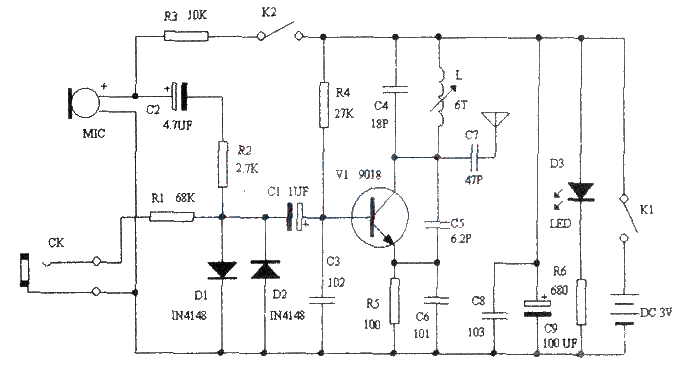 DIY a simple FM wireless microphone