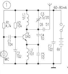 Single tube FM transmitter circuit