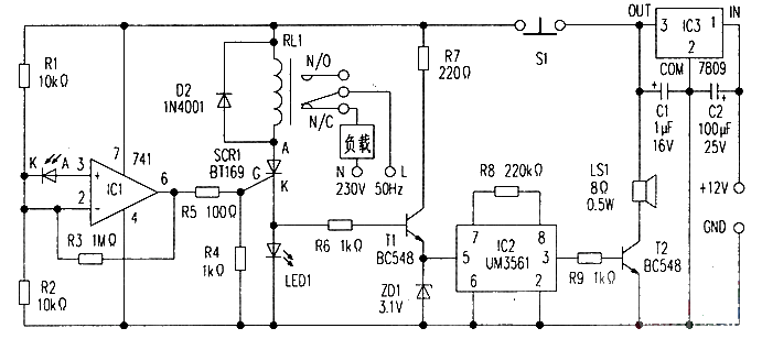 Fire detector made with photodiode