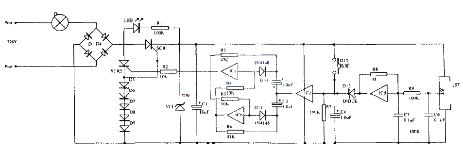 Universal remote control touch switch made with digital circuit CD4069