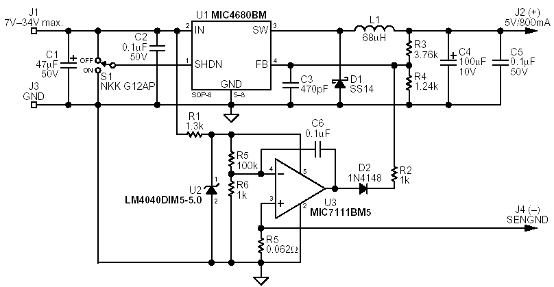 MIC4680 constant current charger