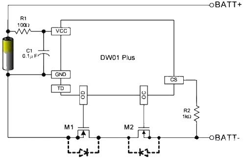 Lithium battery overcharge, over discharge, short circuit protection circuit design