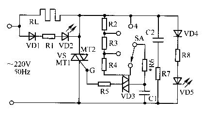 Thyristor power regulation circuit