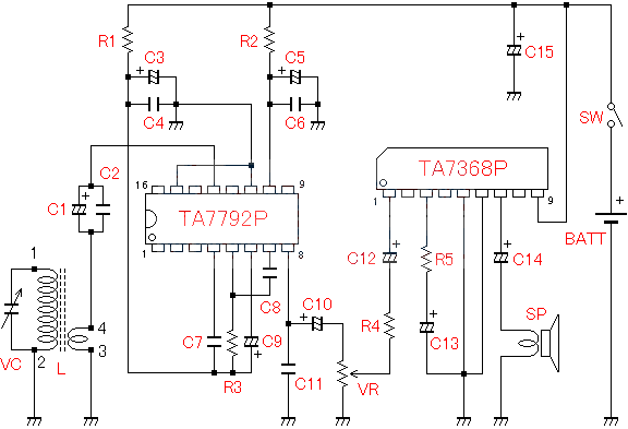 TA7792 Medium Wave Radio Circuit Diagram