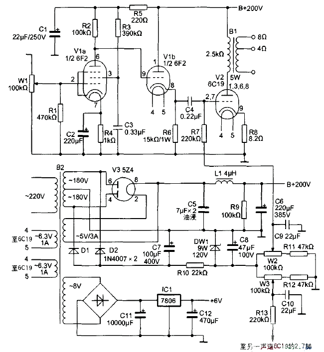 Production of 6C19 Low Power Single-Ended Tube Amplifier