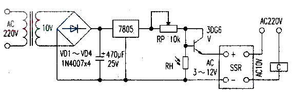 Homemade light-controlled automatic switch