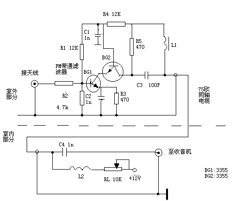 Debug-free FM antenna amplifier