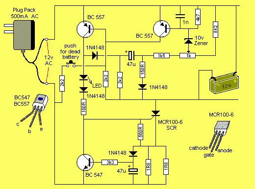 Lead-acid battery charger circuit