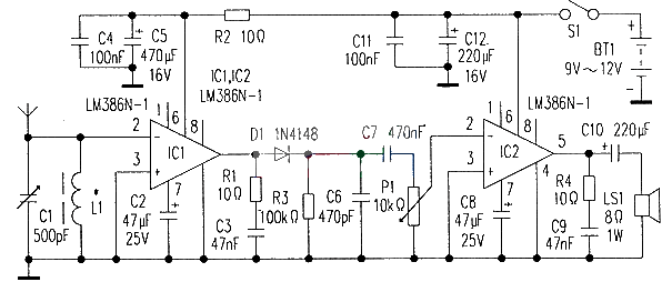 LM386 makes an AM radio