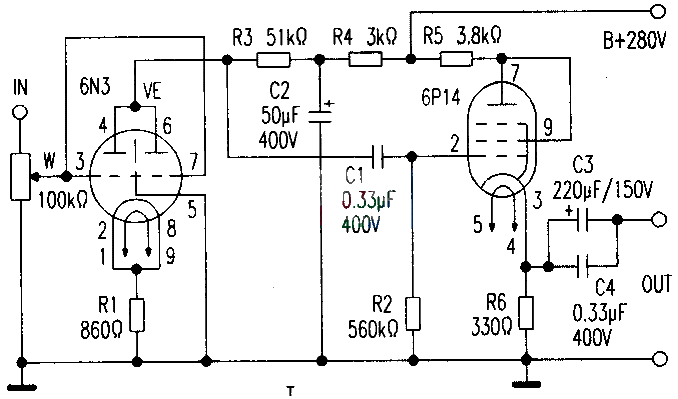 DC Powered Tube Headphone Amplifier