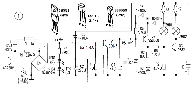 Measurement and analysis of automatic emergency lighting circuit